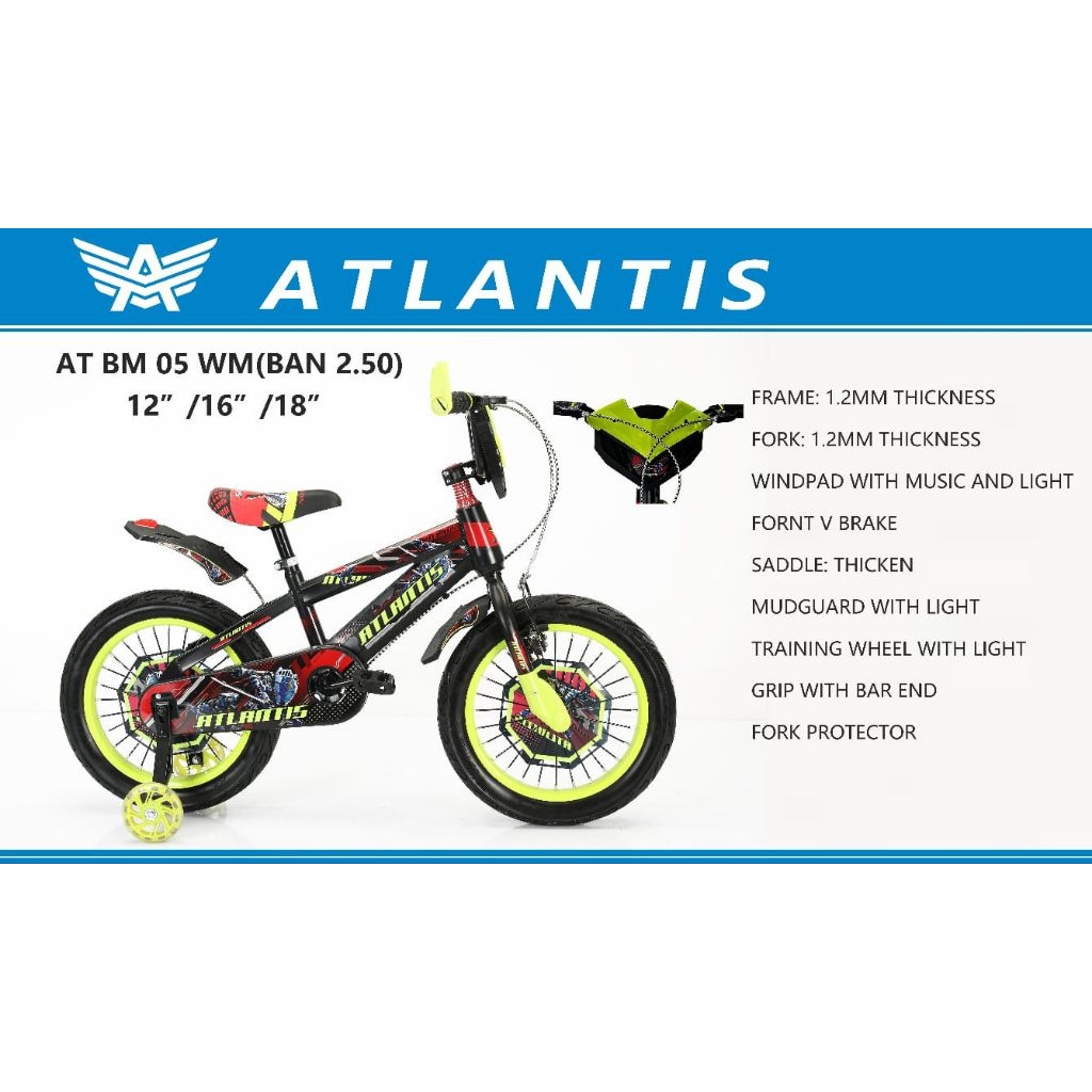 SEPEDA ANAK BMX ATLANTIS 05 UKURAN 18 INCH
