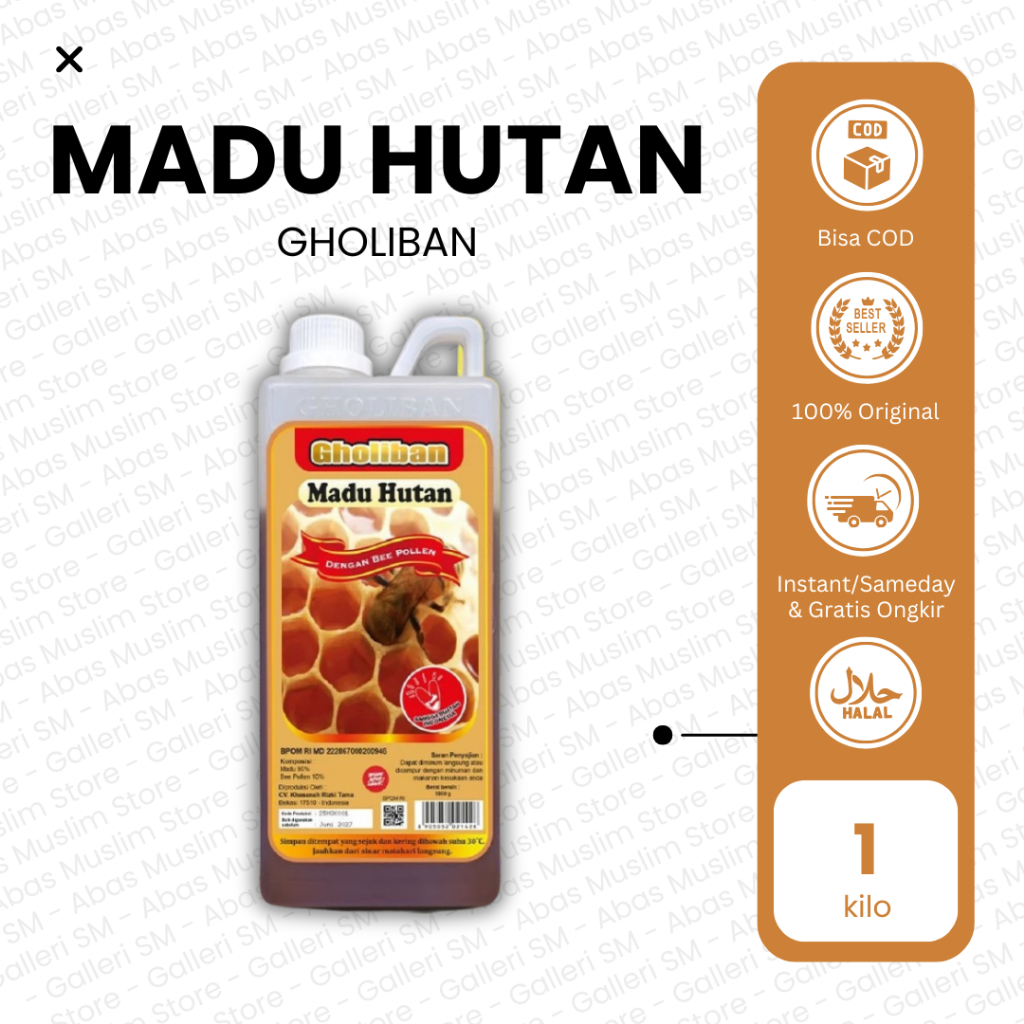 Madu Gholiban 1 Kg Madu Hutan Murni Kalimantan Asli BPOM Original KLM
