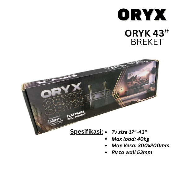 ORYK (BREKET) 43” FLAT PANEL WALL SUPPORT