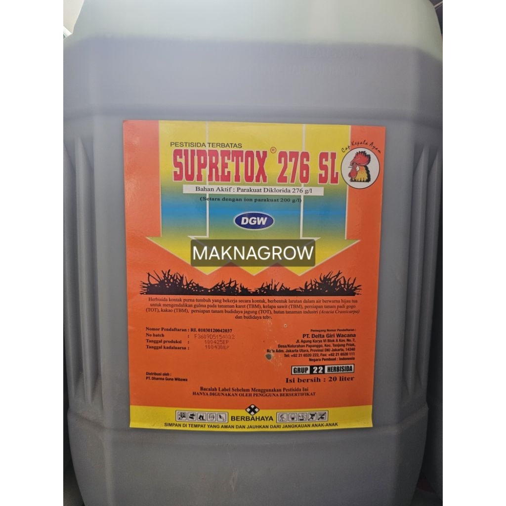 Herbisida DGW SUPRETOX 276 SL Racun rumput 20 liter