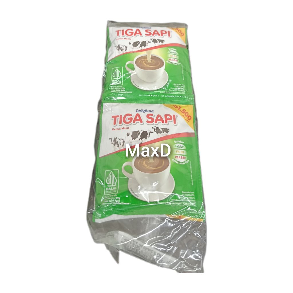 Krimer Kental Manis Tiga Sapi Sachet 37gr ×6Pcs 1 Bks