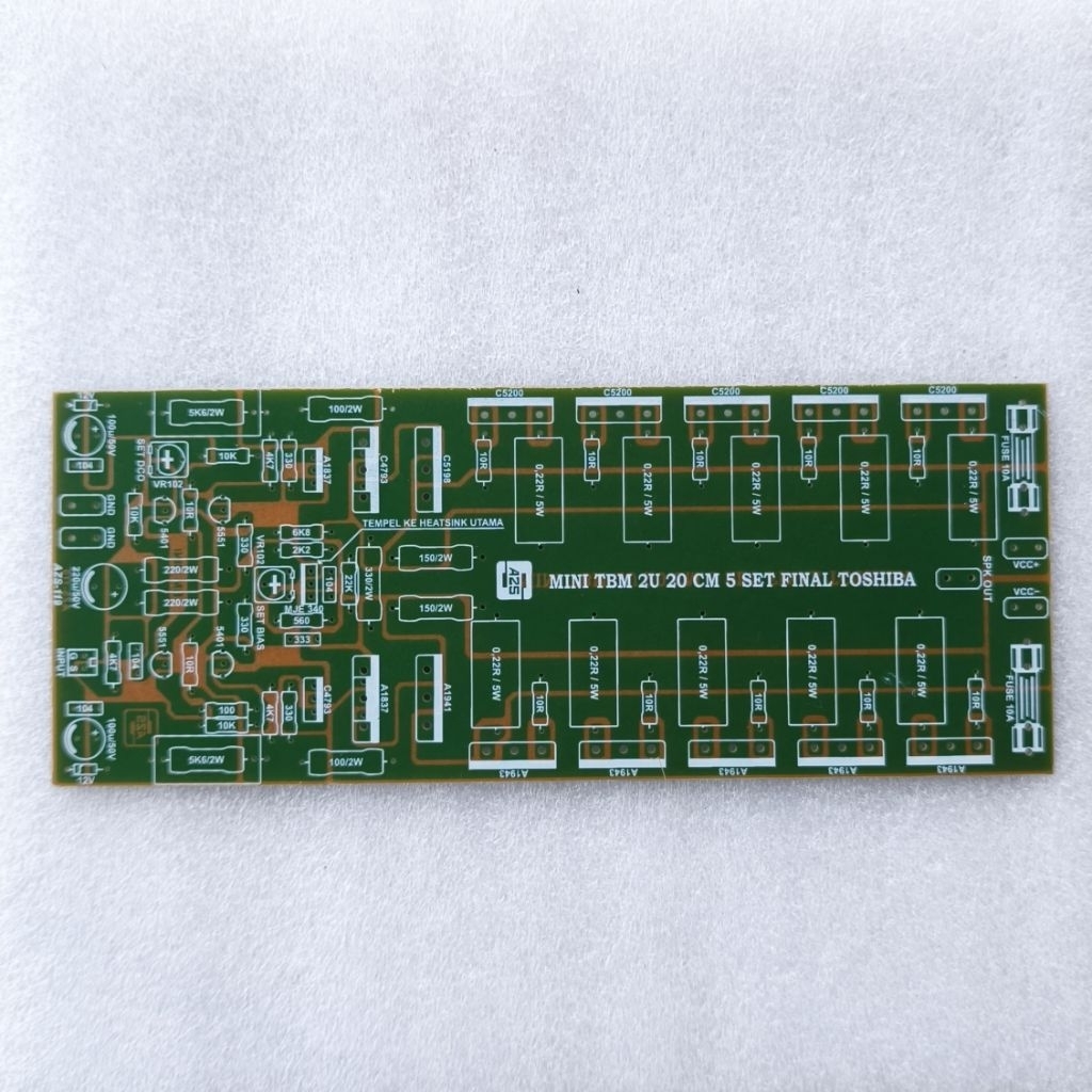 PCB Power Amplifier TBM Mini 2U 20 cm Plus 5 Set Transistor Final Toshiba