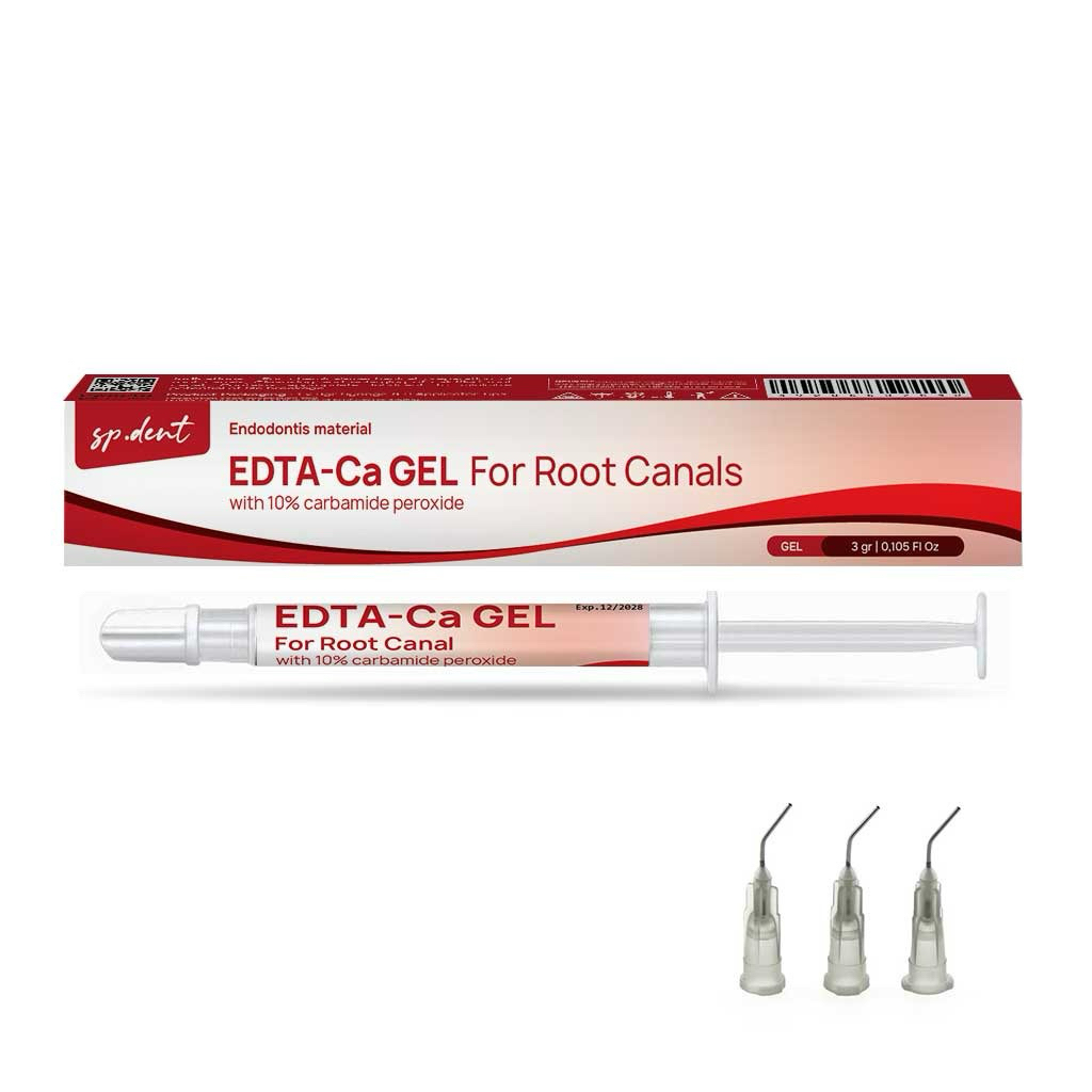 EDTA-Ca GEL For Root Canals - 1 x 3ml Syringe, 3 x Applicator Tips