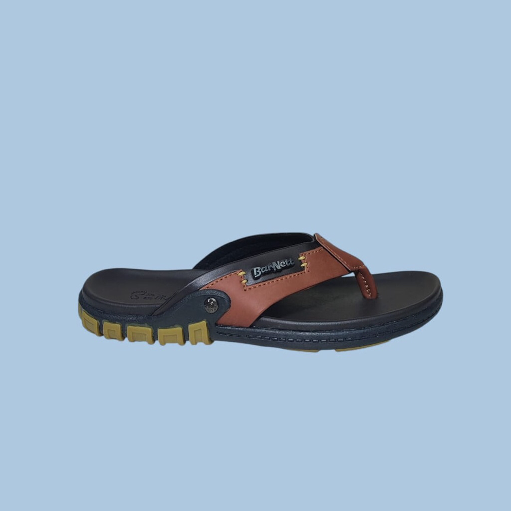 Sandal Jepit Kulit Anak Barnett Reno Kid - 13 Brown