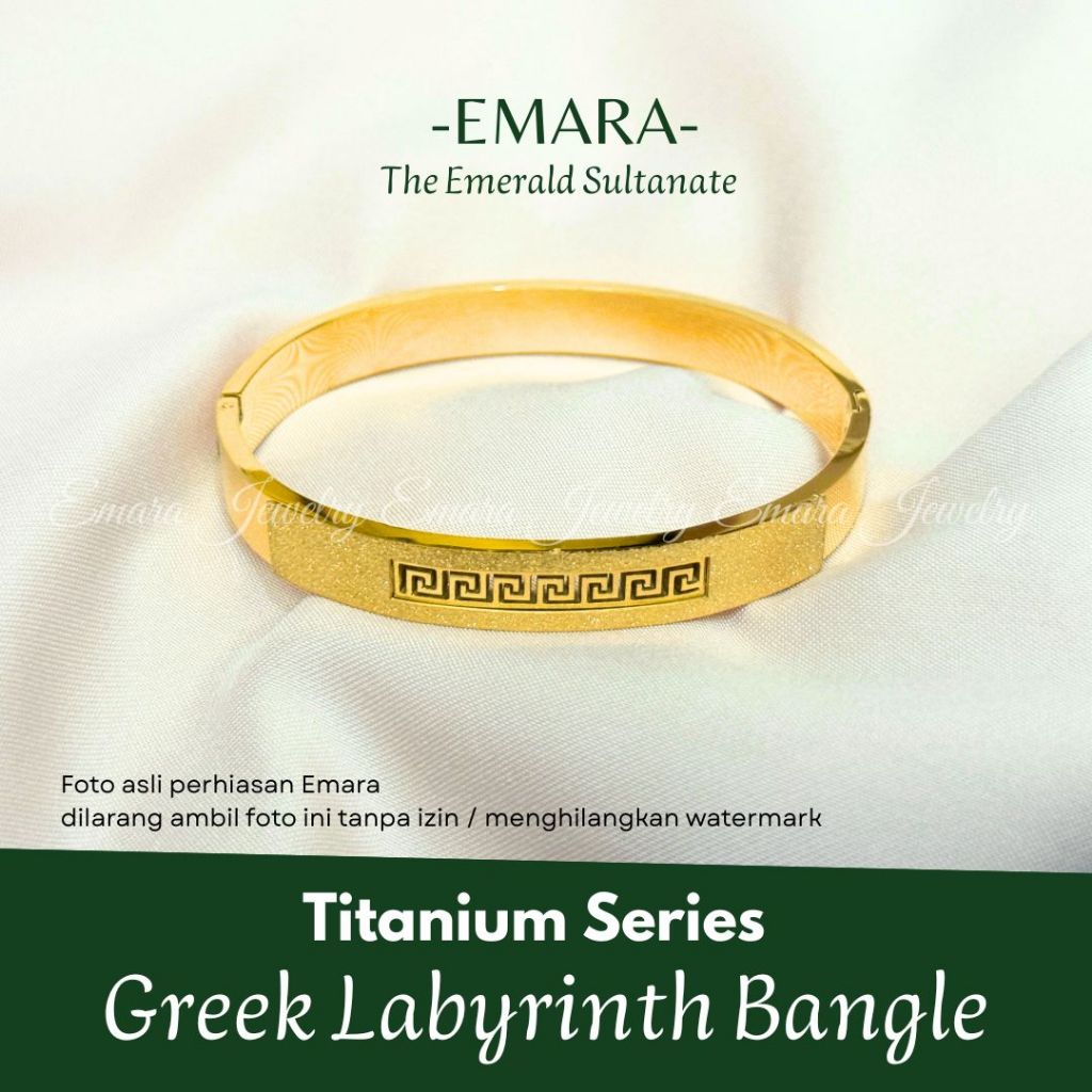 EMARA Gelang Cartier Titanium asli Bangle wanita Lapis Emas 18K anti karat mewah elegan nagita slavi