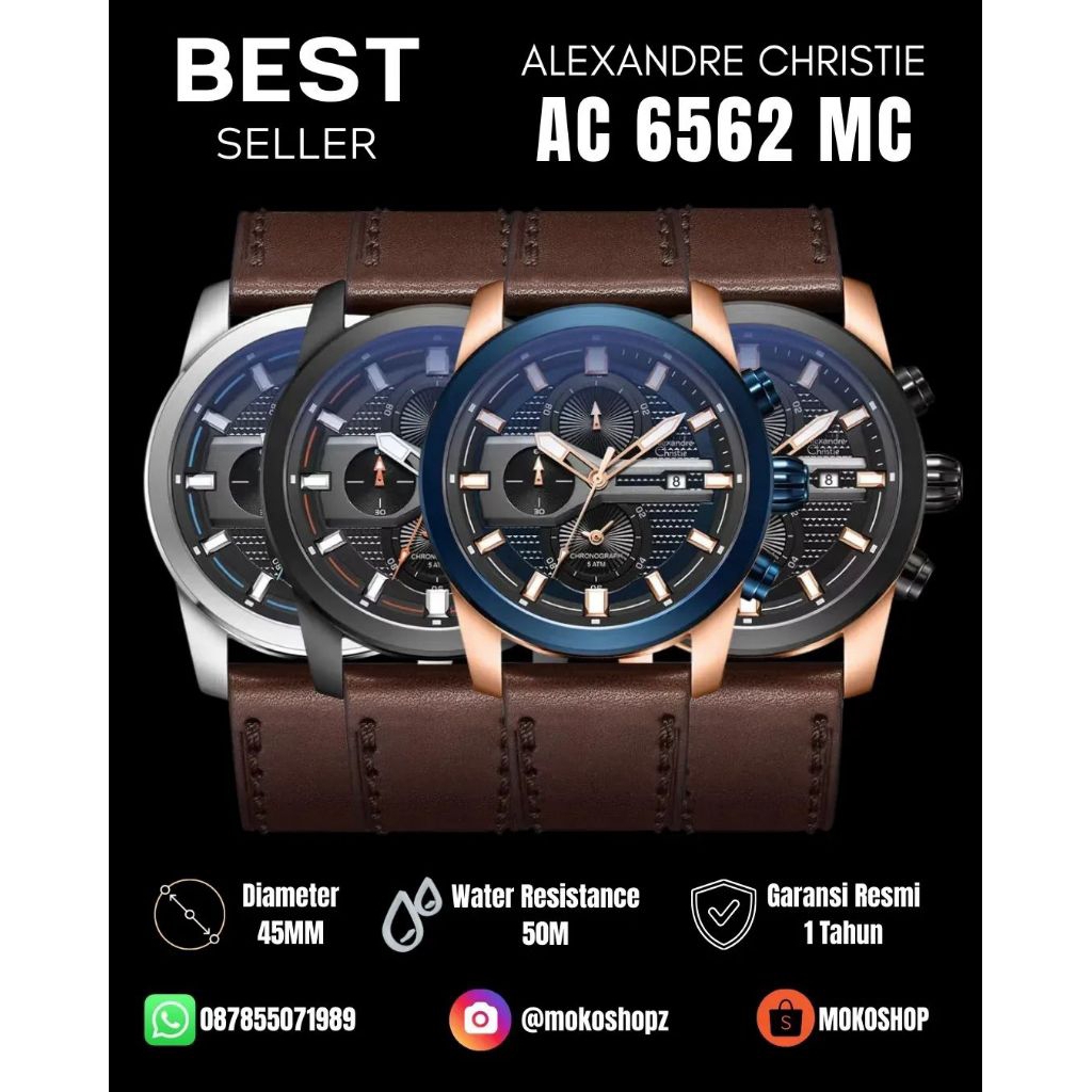 Jam Tangan Pria Alexandre Christie AC6562 AC 6562 Original Garansi Resmi