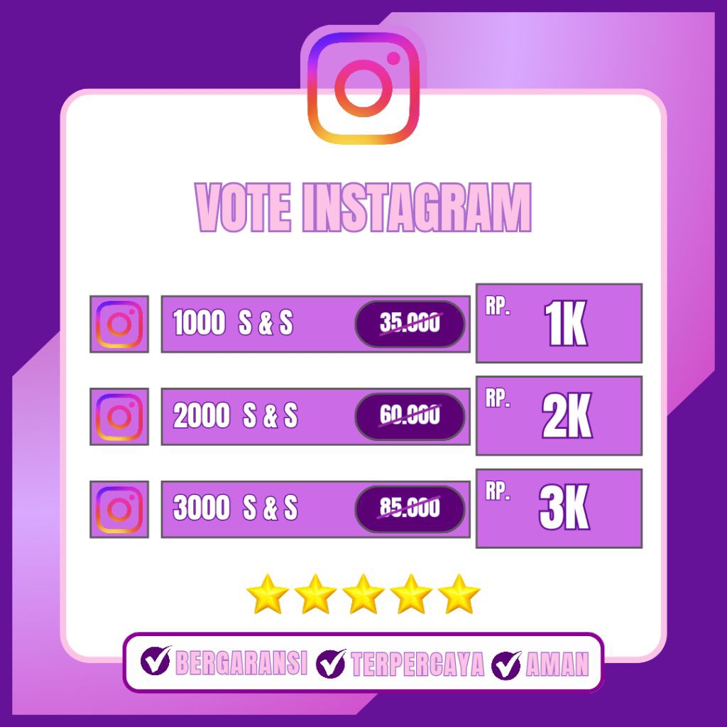 VOTE INSTAGRAM TERMURAH