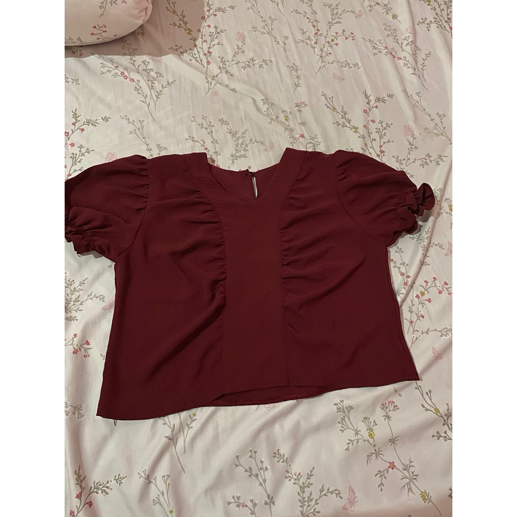 blouse merah maroon