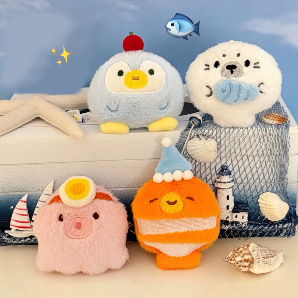 gantungan ballchain tas binatang laut nemo ikan gurita keychain bagcharm lucu readystock B4050