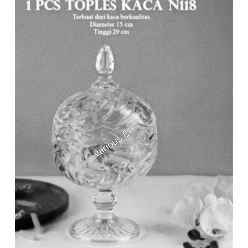 Toples kaca/Tempat Permen kue kering Toples ini Berukuran Besar/Capodimonte