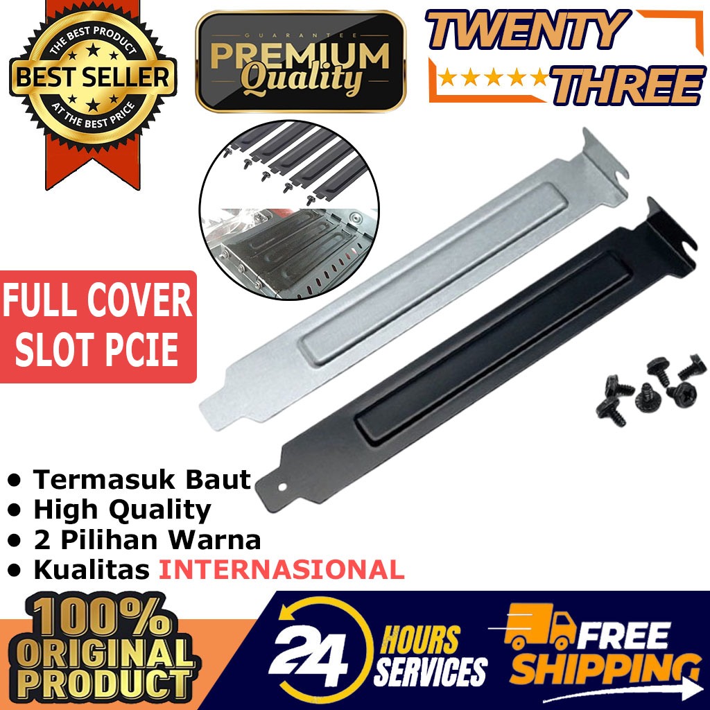 Penutup Tutup Full Cover Slot Pcie PCI Express VGA Back Panel Anti Debu Dust Case Casing PC Komputer