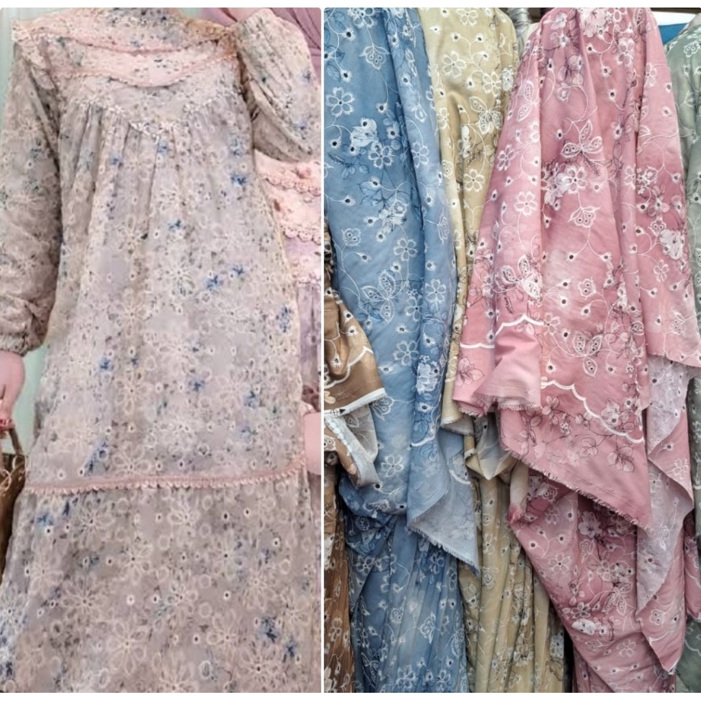 katun bolong bordir premium