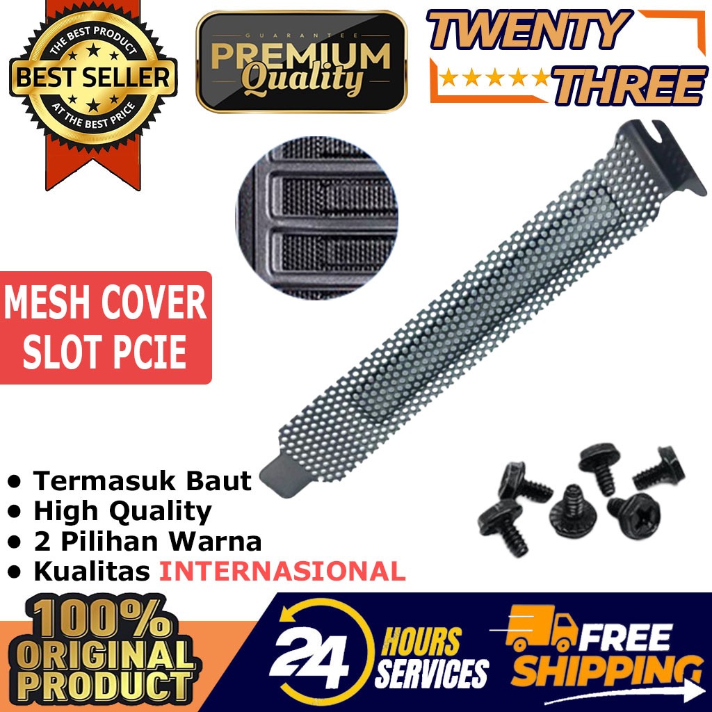 Tutup Penutup Slot VGA Cover Pcie pci VGA case pc casing komputer back Panel Mesh Net Ventilasi