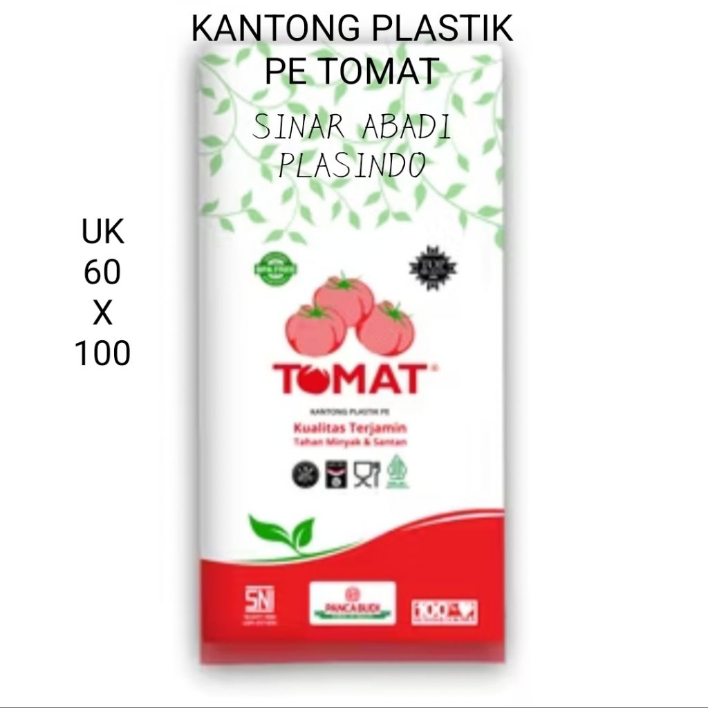 Plastik PE Tomat UK 60X100-30X45/Kantong Plastik tomat/Plastik Bening dan