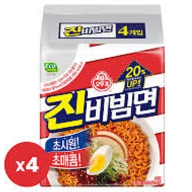 OTTOGI Ramen Jin Bibim (Mi Instan Goreng Korea) 624gr (156gr@4pcs)