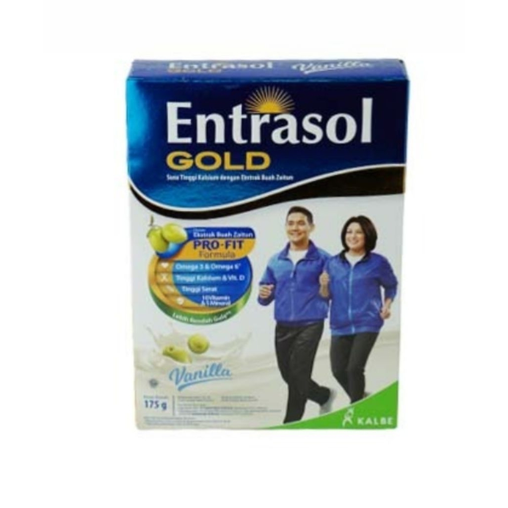 Entrasol Gold Susu Berkalsium Tinggi Vanila 175 gr