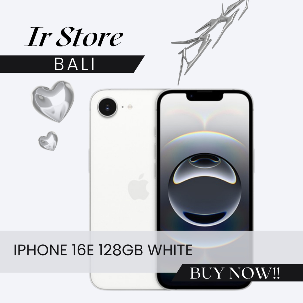 IPHONE 16E 128GB WHITE BH 100% EX IBOX RESMI