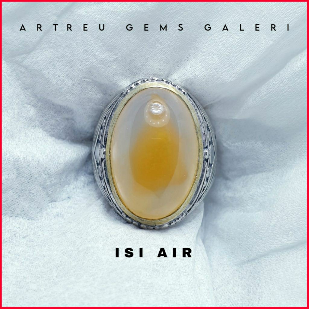 Batu Manik Air ( Air Dalam Batu ) inhidro | COD Bisa | Cincin Batu Akik Ring 5-10