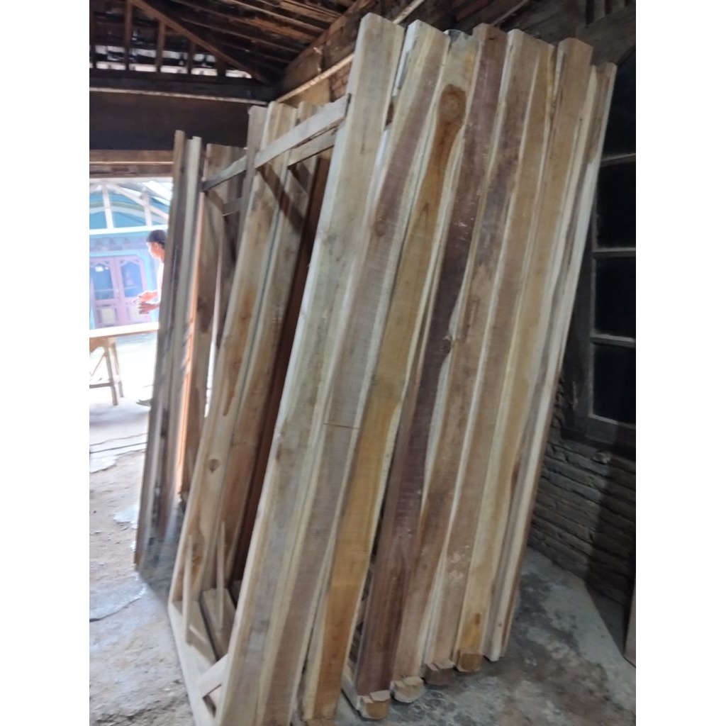 KUSEN PINTU JATI UK 80*200 Natural/Plitur