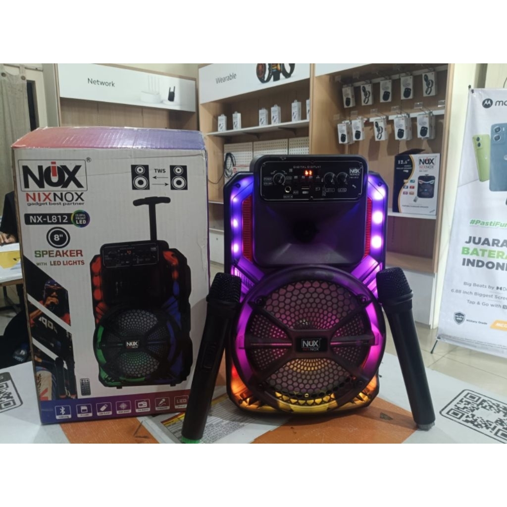 Speaker Bluetooth NixNox NX-L812 Free 2 Mic Full Bass