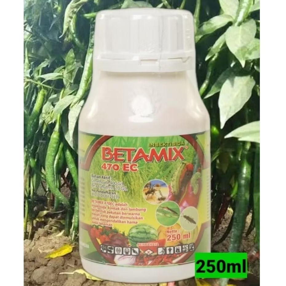 Betamix 470ec. 250ml / Insektisida/Obat lalat buah topcer/Obat ulat, trips,walang sangit/Obat busuk 