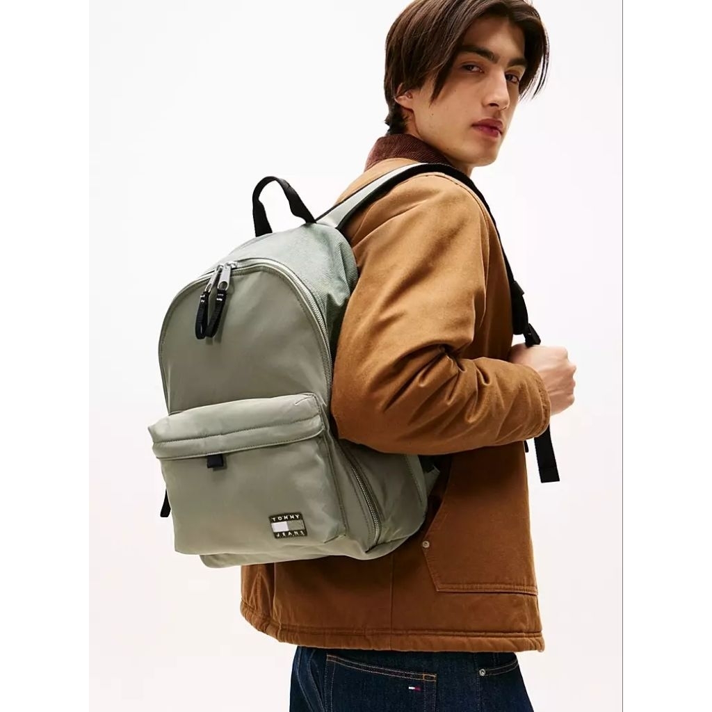 Tommy Hilfiger Men's Tech Tonal Logo Backpack Laptop 15 inch - Green