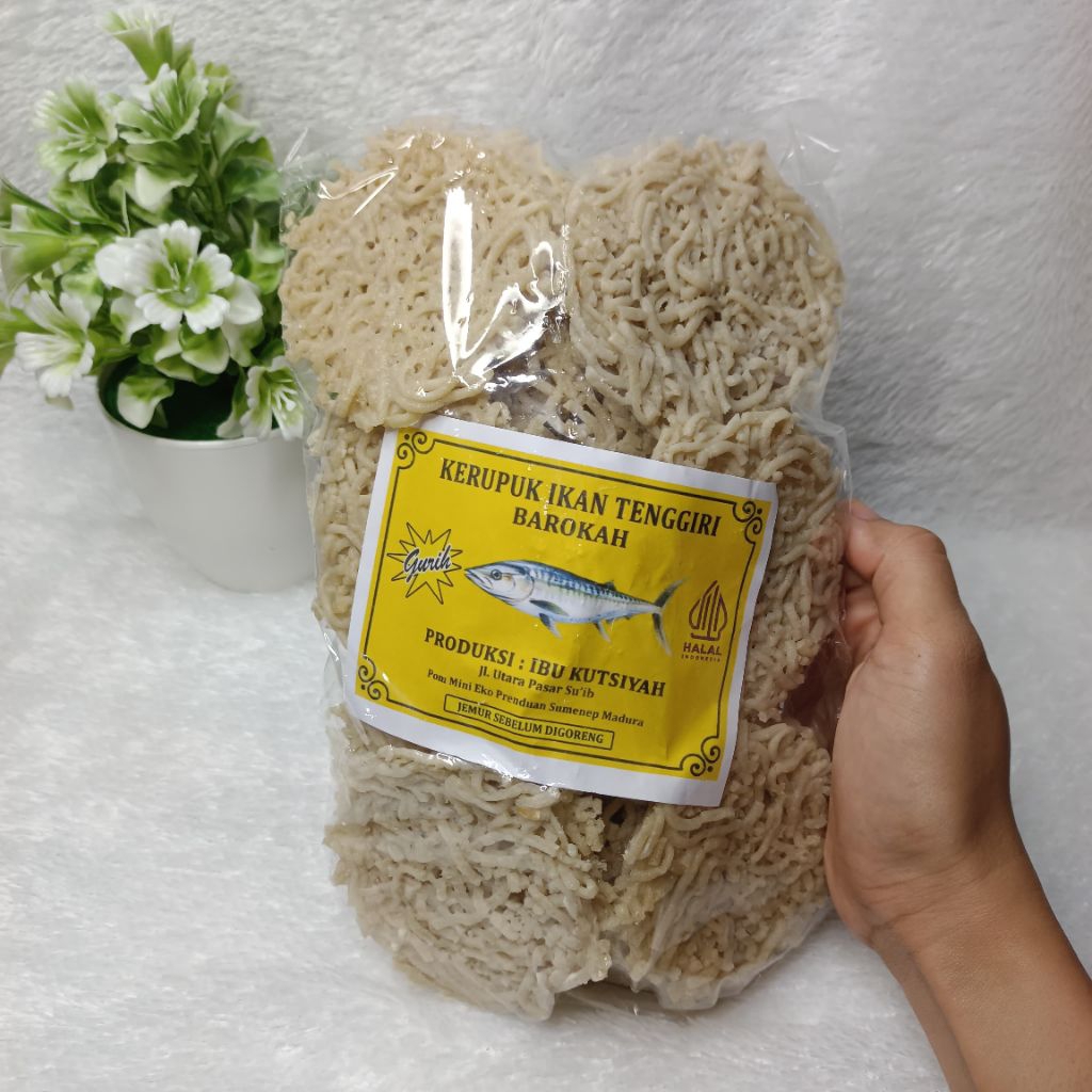 Kerupuk ikan Tenggiri Tanpa Jemur Mentah Premium Khas Madura