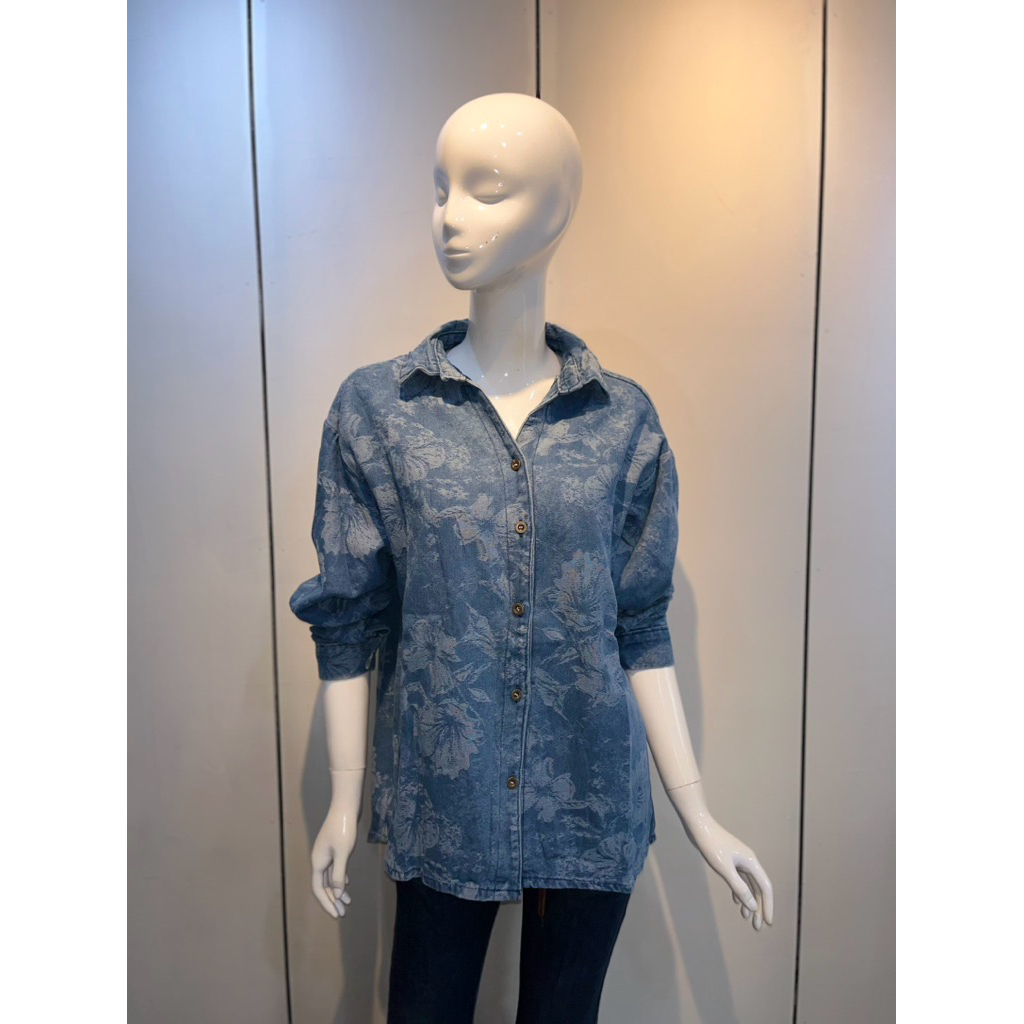 kemeja jeans wanita import