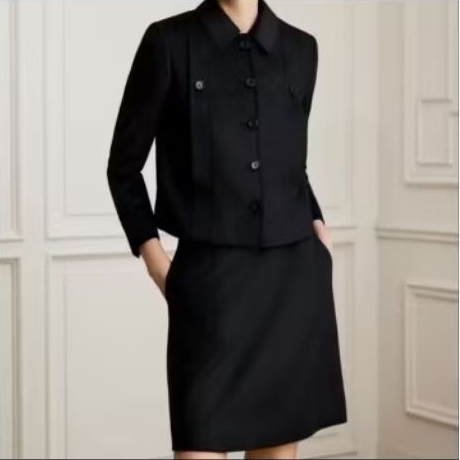 Setelan Blazer & Rok Formal Hitam Wanita