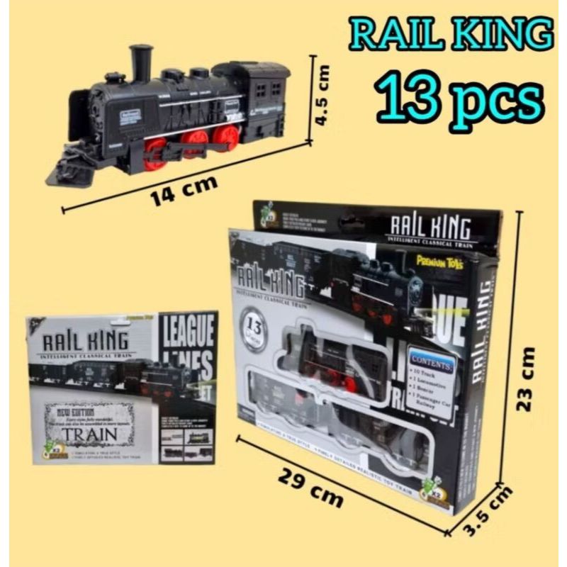 Mainan Kereta Api Rail King 13 Pcs Mainan Kereta Rail king PR17730