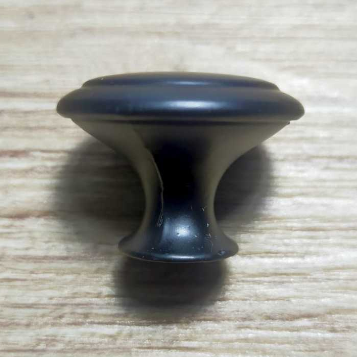 Knob Tarikan Laci Bulat Hitam Gagang Laci Lemari Nakas