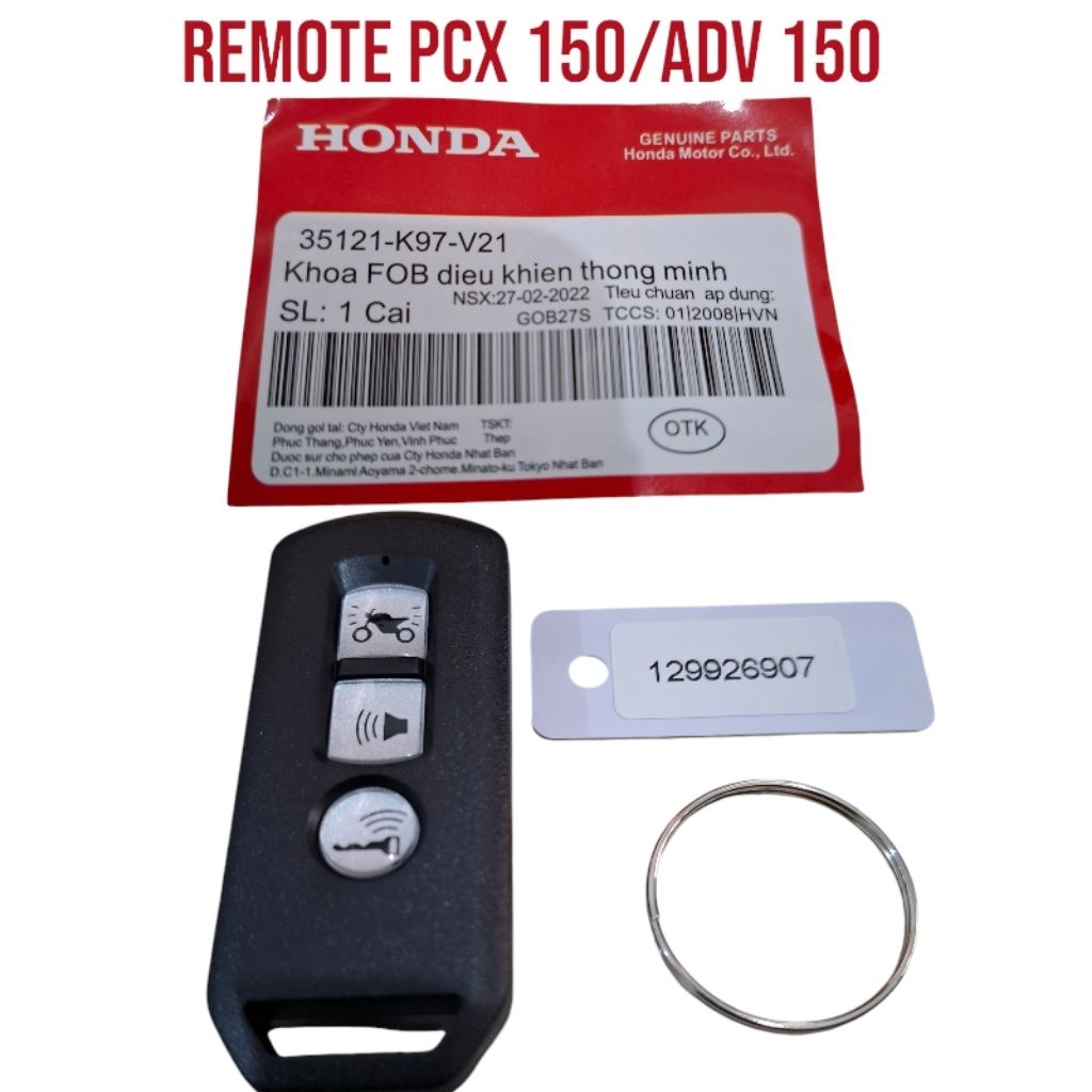 REMOTE HONDA PCX 150 -ADV 150-PCX 150 HYBRID ORIGINAL OEM PART