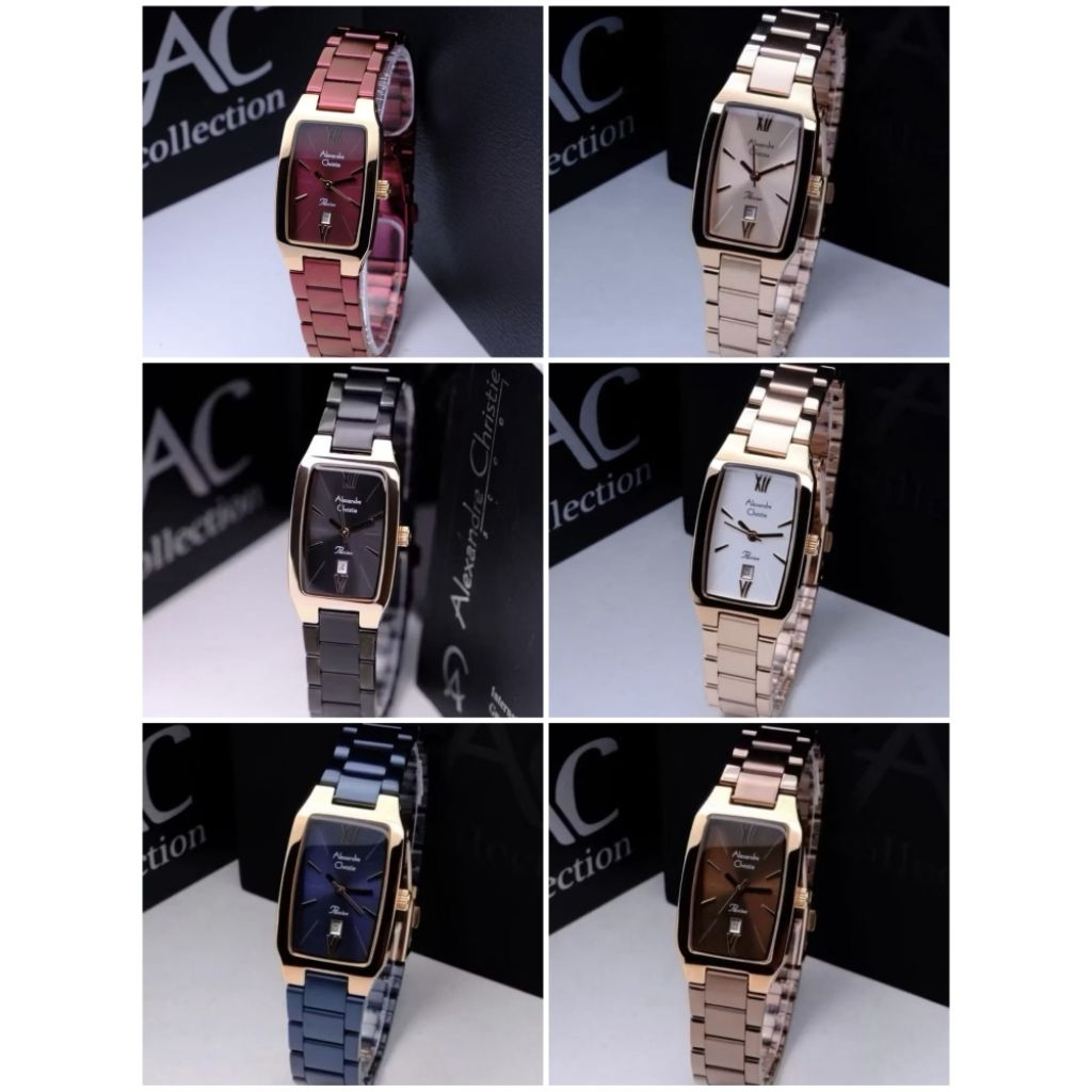 ORIGINAL 100% JAM TANGAN WANITA ALEXANDRE CHRISTIE AC 2455 LD RANTAI GARANSI RESMI