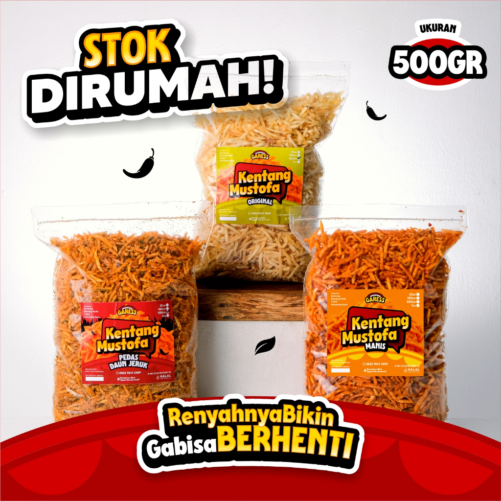 Kentang Mustofa Kentang Kering 500gr - Snack Kentang Mustofa