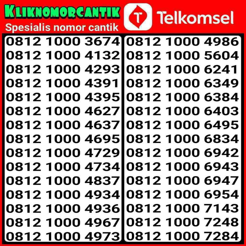 nomor cantik simpati 4G&5G Telkomsel simpati 1000 A1