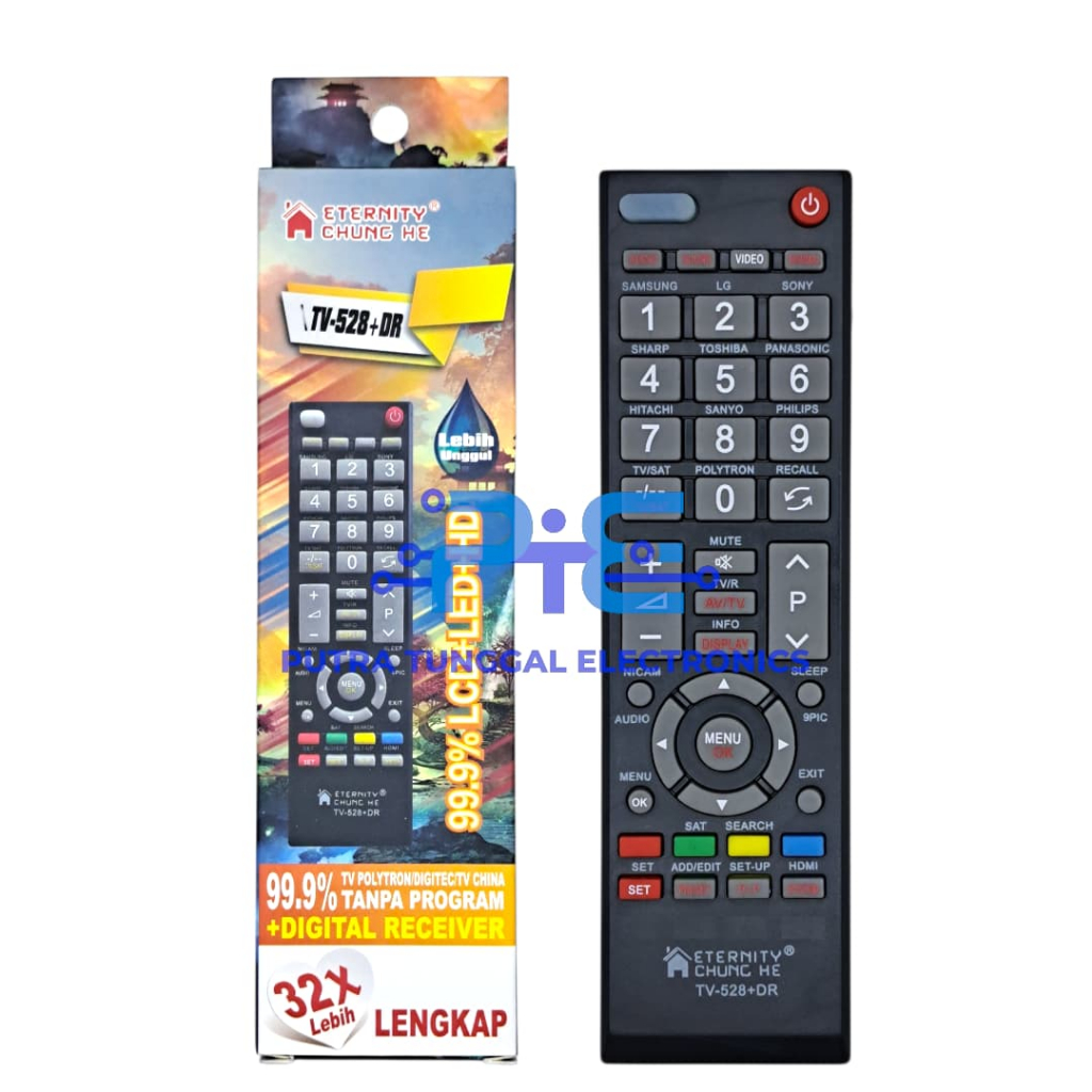 Remot Remote Tv LCD LED Tv Tabung Universal ETERNITY CHUNG HE TV-528-DR