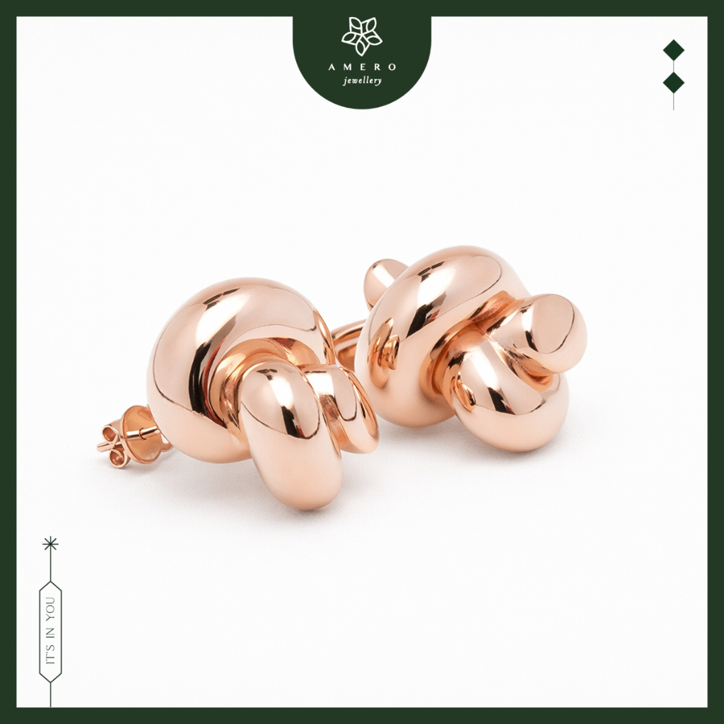 Anting Emas Rose Gold 17K Olegro OE-82 Amero Jewellery