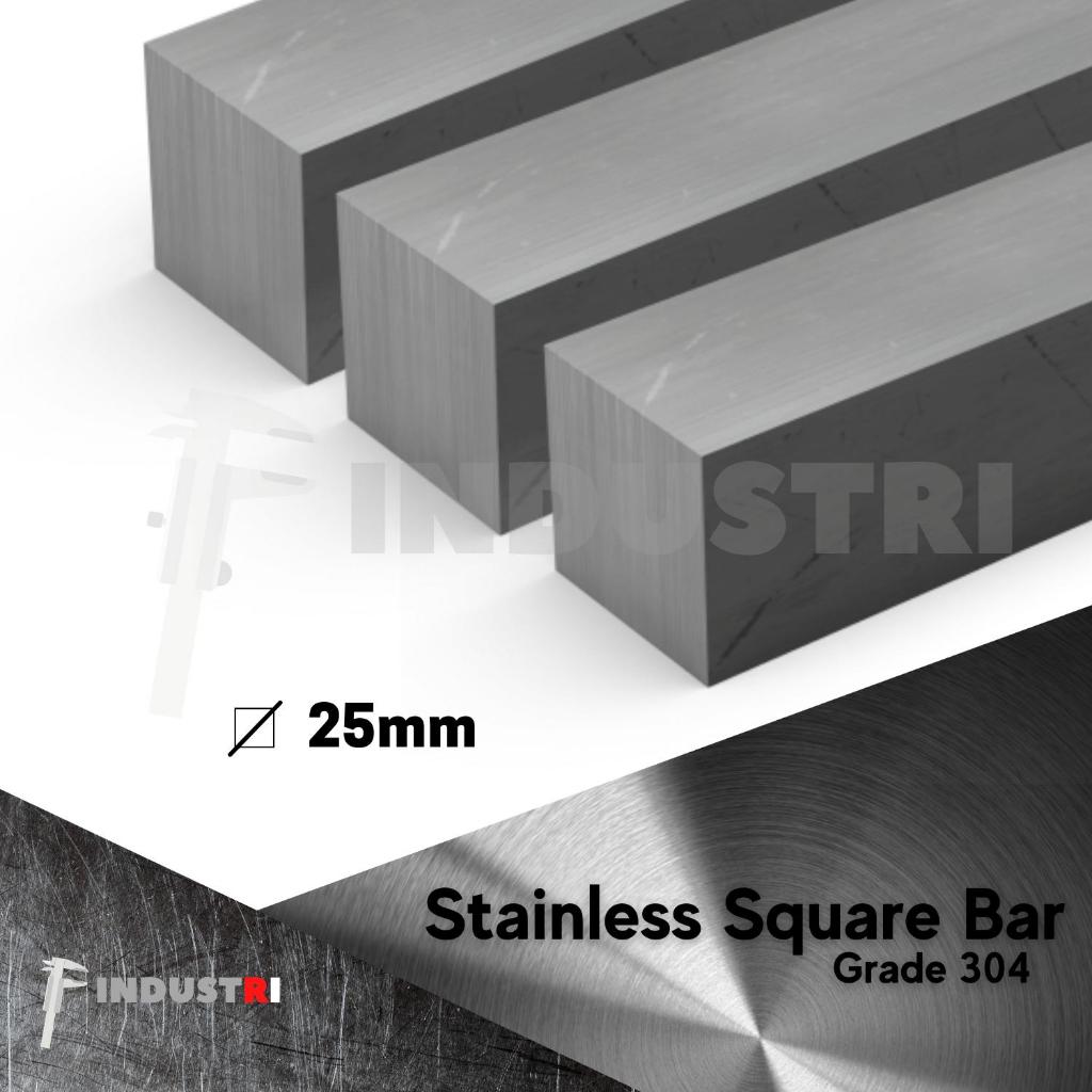 AS STAINLESS STEEL 304 NAKO 25 x 25mm | persegi kotak SUS 304