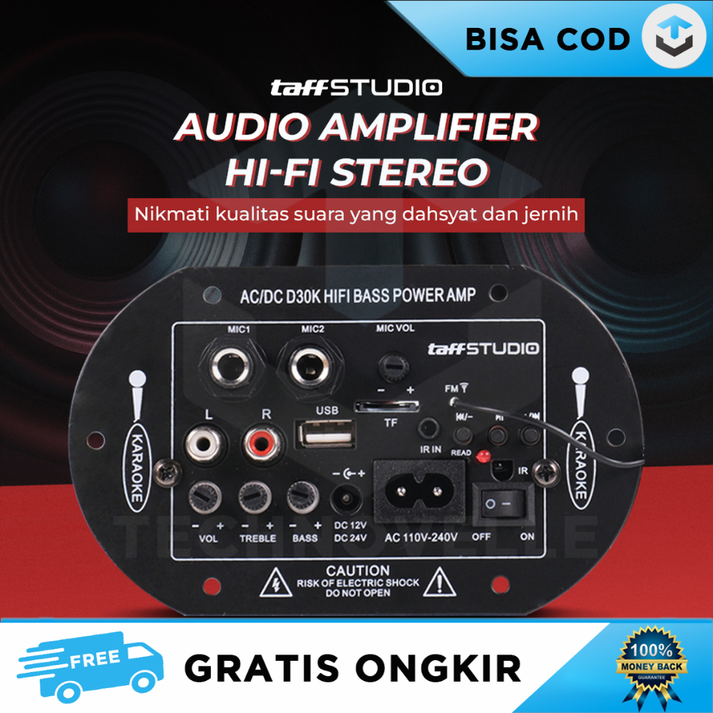 AUDIO MIXER AMPLIFIER SET KABEL REMOTE BATERAI SOUND SPEAKER DESAIN ALUMINIUM KARAOKE BLUETOOTH DIGI