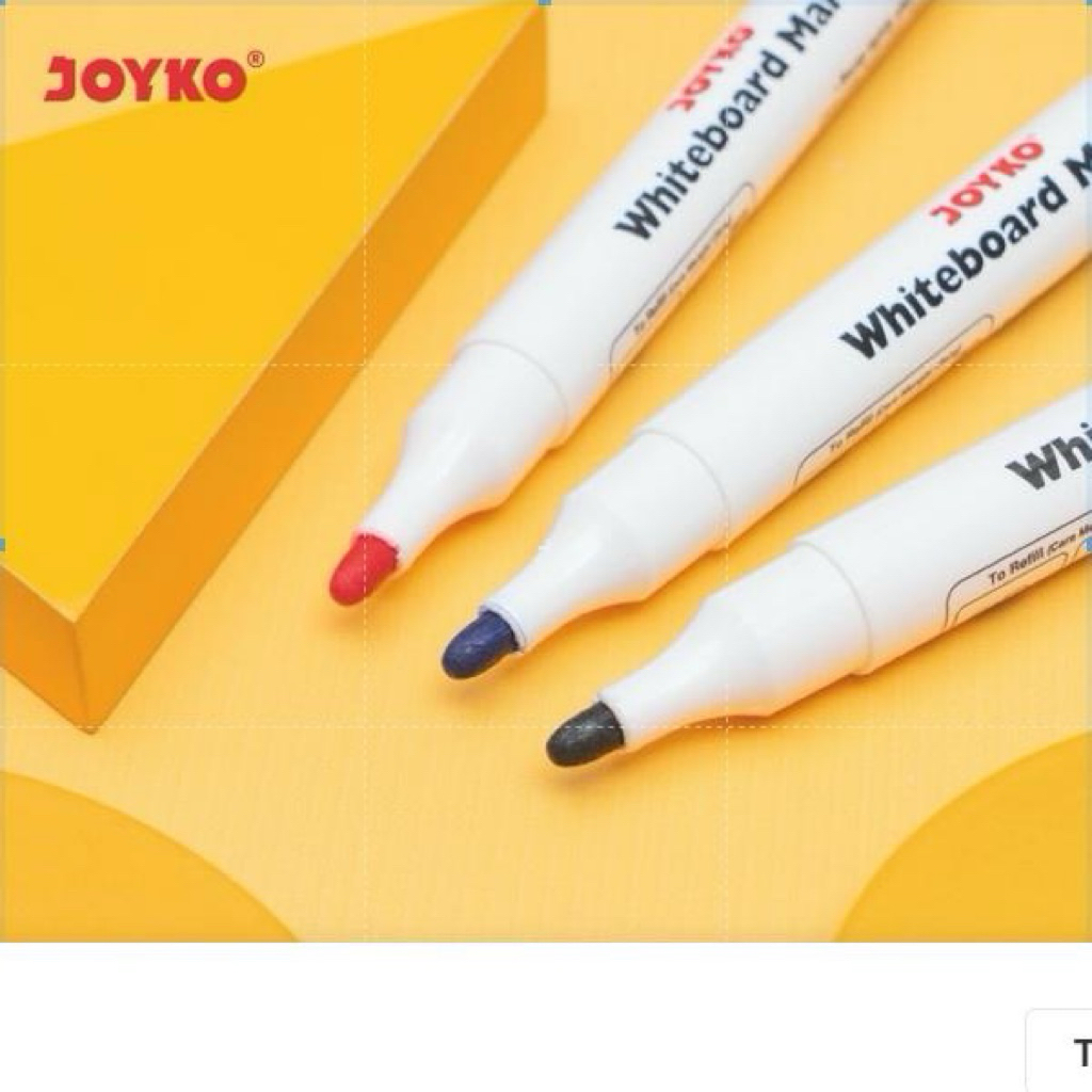 ( 1 PACK ) NEW Spidol Papan Tulis Dapat Dihapus WM-65 Joyko Whiteboard Refillable 1 PACK ISI 12 BIJI