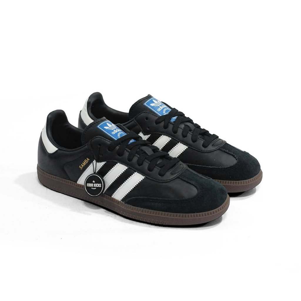 Adidas Lifestyle Shoes Samba OG Black White Gum Unisex B75807 - 100%  ORIGINAL