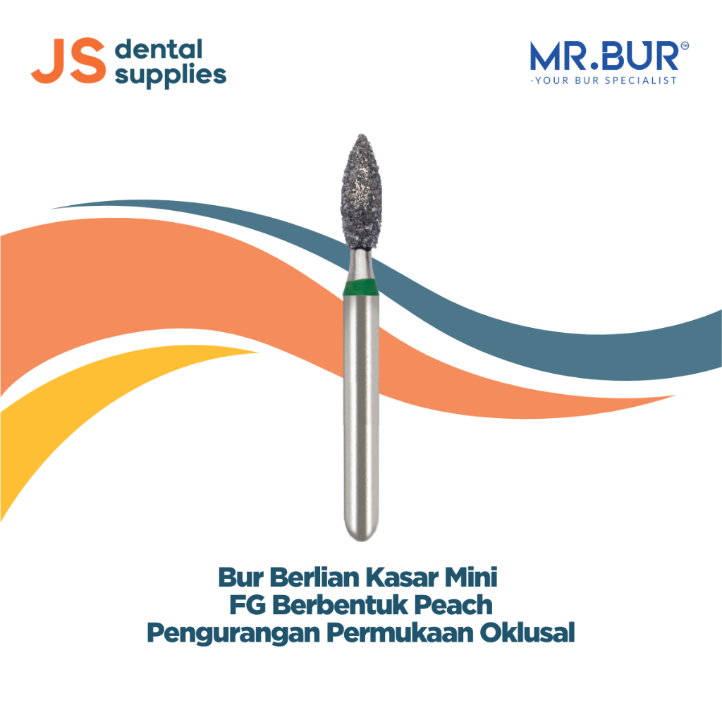 Bur Berlian Mini FG Kasar Bentuk Peach Pengurangan Oklusal Gigi – MR.BUR