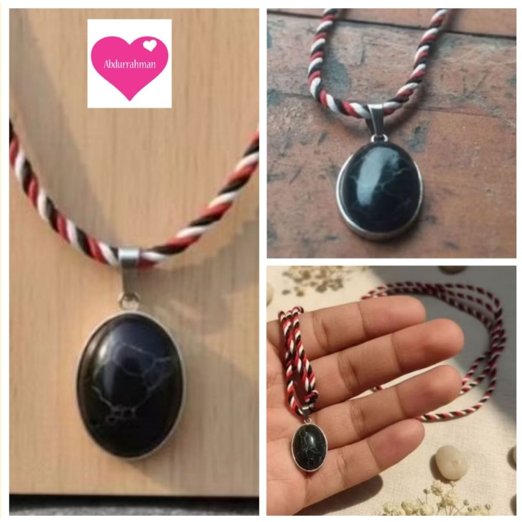 KALUNG TRIDATU BANDUL BATU PIRUS HITAM MESIR ORIGINAL HOWLITE SPECIAL STONE