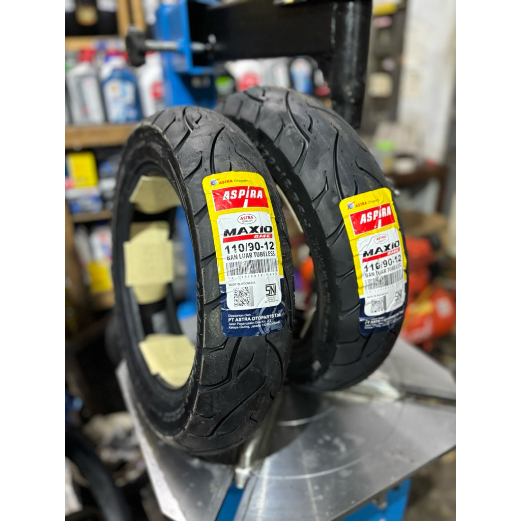 Ban Aspira MAXIO 110/90 ring 12 Tubeless Scoopy Belakang Motor Motorcycle