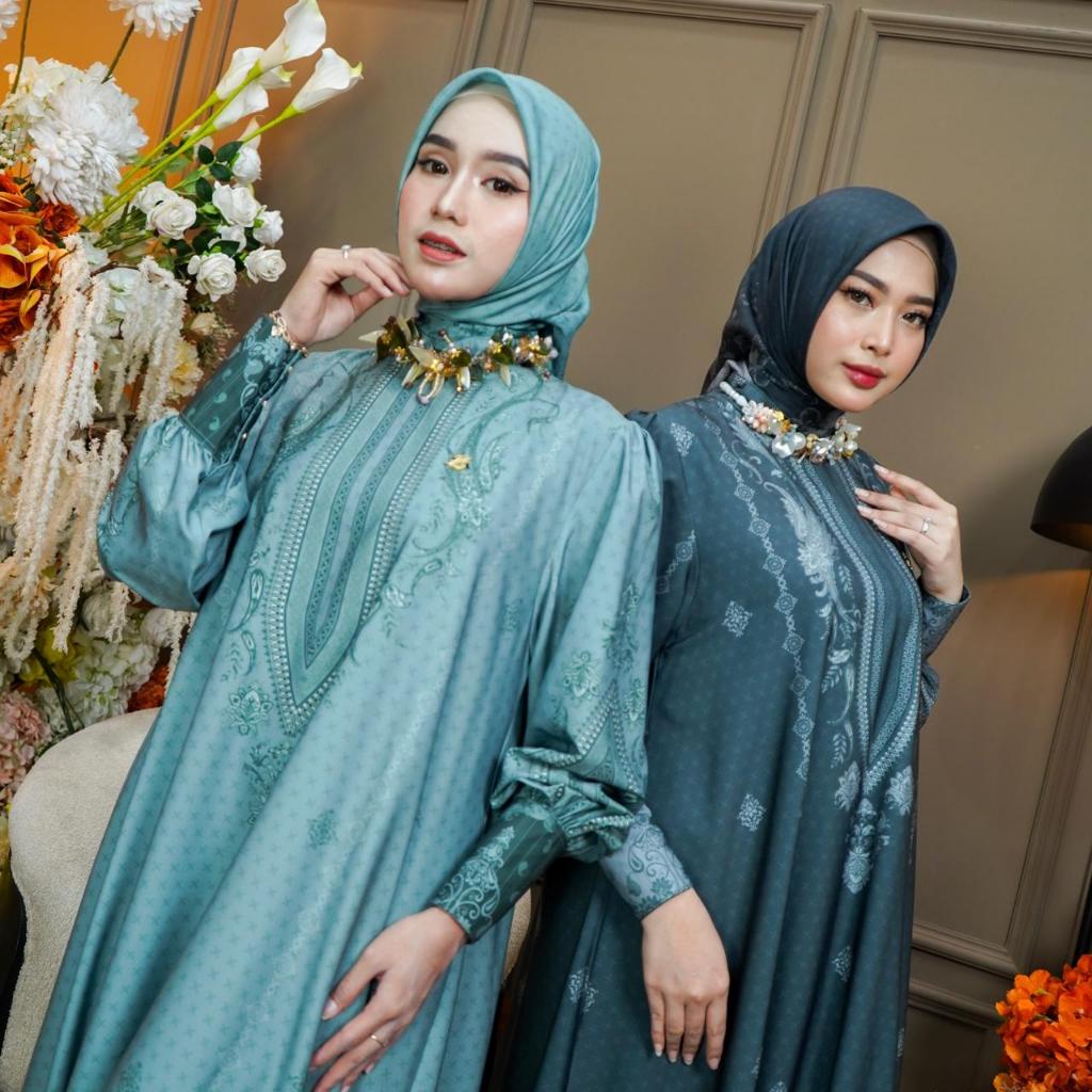 Dumma.id Set Hijab Beatrix  Laddy Zara + Hijab Voal Premium Gamis Mewah