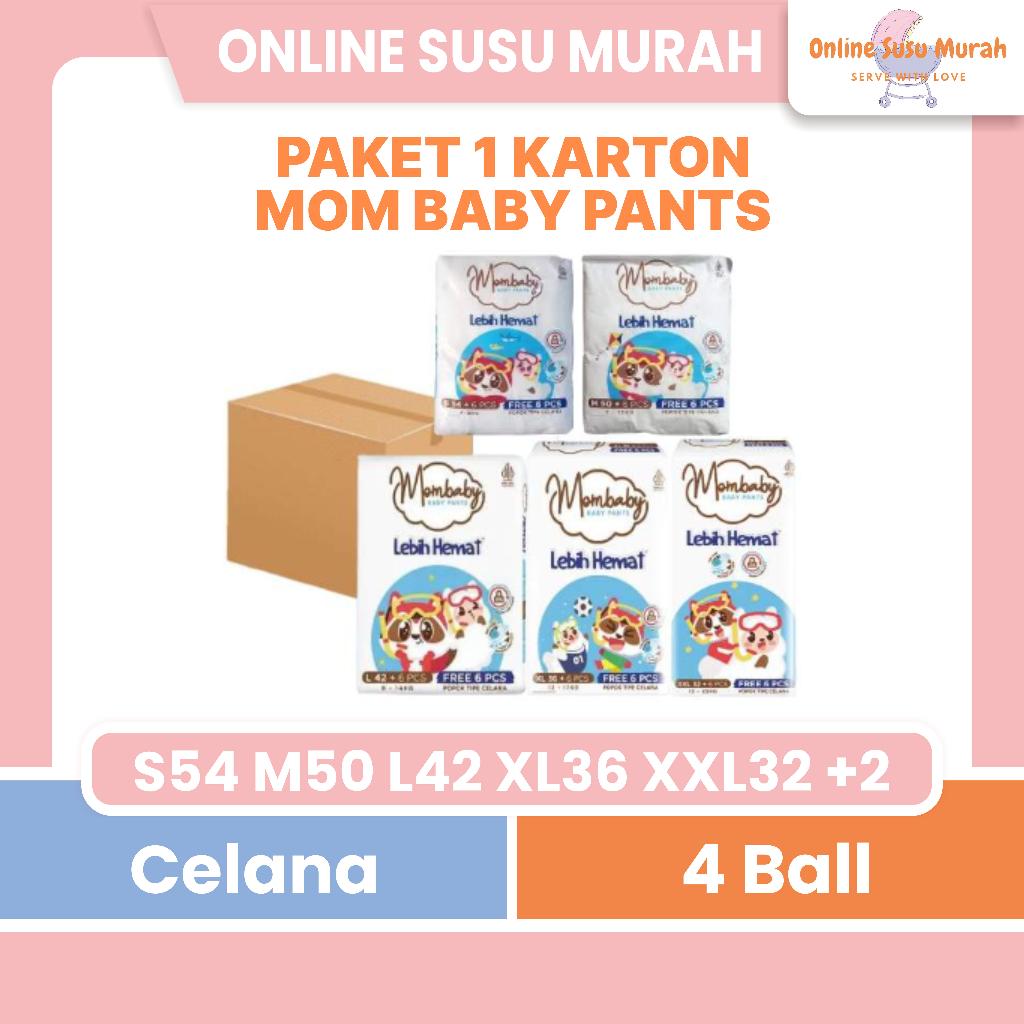 MOMBABY PANTS PAKET 4 BALL / 1 KARTON S54+6 M50+6 L42+6 XL36+6 XXL32+6 MOM BABY S 54 M 50 L 42 XL 36