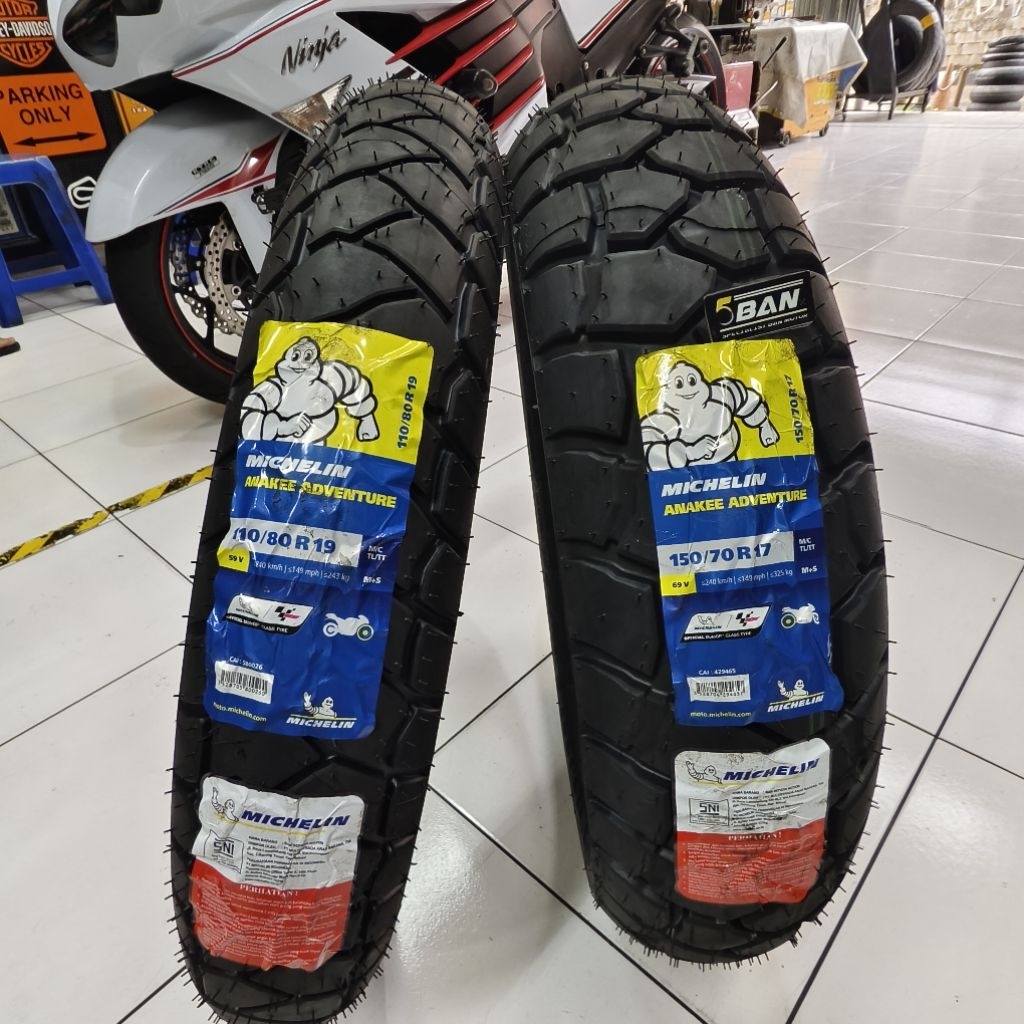 Michelin Anakee Adv 110/80.19 + 150/70.17. Ban Versys 250, KTM390 Adventure