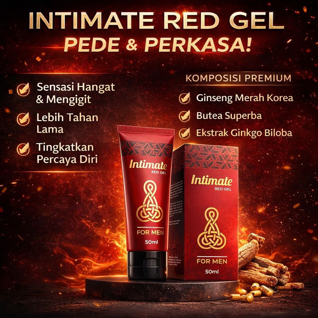 Intimate Gel Red Minyak Pijat Terapi PembesarPenis Ukuran Mr.P Takaran 50ML