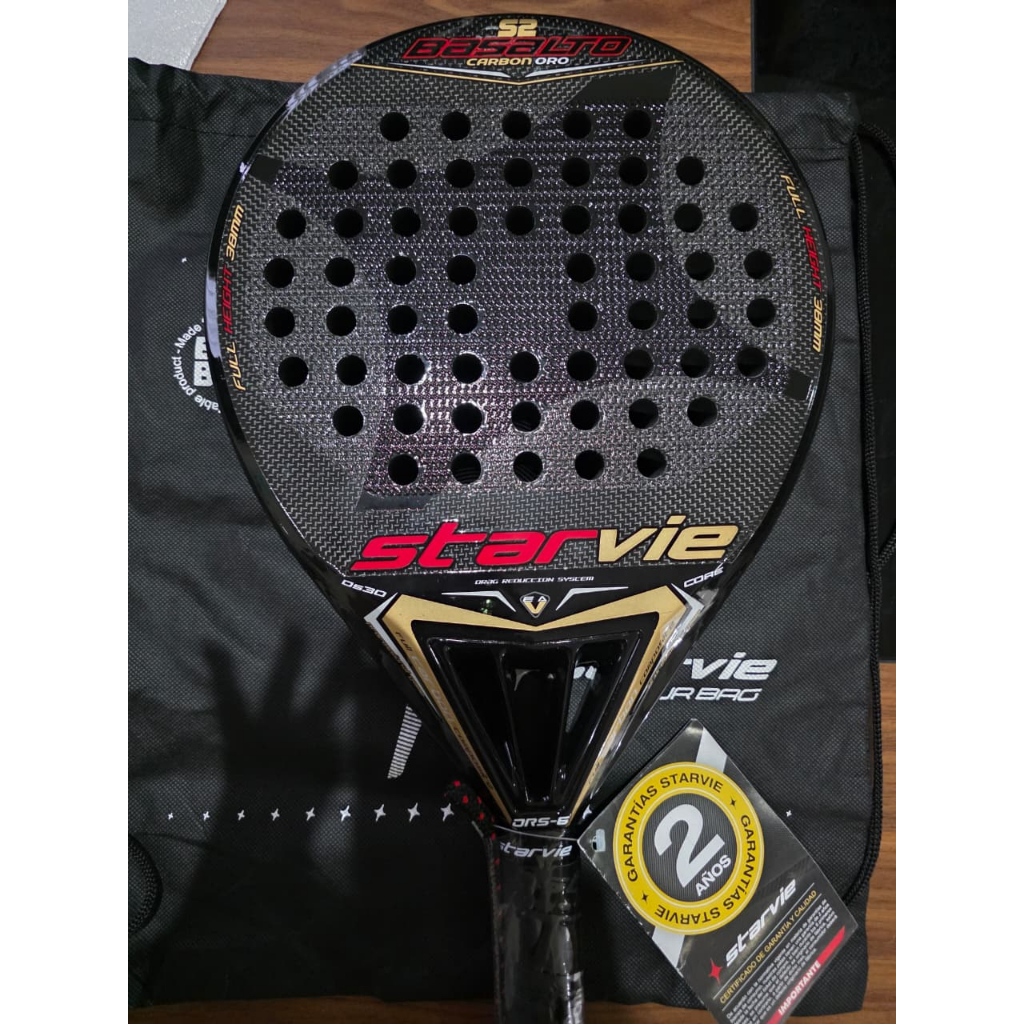 StarVie Basalto Carbon Gold Paddle Raket - Raket Padel New