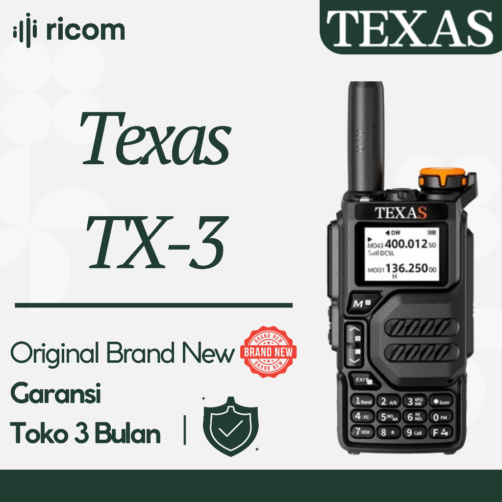 Texas TX‑3 – Handy Talky HT Radio Multiband Original Garansi 3 Bulan Texas TX3 TX 3